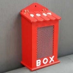 우편통 인테리어우편통 철제 빨간우편함 빌라 단독주택 우편꽂이 귀여운소품 : 꿀단지가게