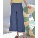 여성 여름 아이스 쿨 데님 와이드 밴딩 와이드 통바지 팬츠 H9593 큐롯 : 투엠케이