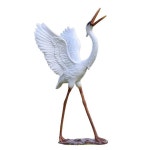 두루미조형물 새 장식품 모형 연못 소품 조류 습지 백로 모형A 58x16.8x76cm : 바로85스토어