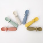 자기주도 숟가락 돌아기 초기 이유식 스푼 2개 : 곰잡화점