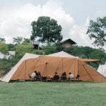 그늘막 텐트 초대형 인용 면텐트 오토 오두막 돔텐트 사계절 쉘터 : 넥스페라