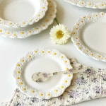 예쁜 데이지 접시 S 브런치 파스타 빈티지 홈카페 플레이팅 플레이트 : 모드니하우스