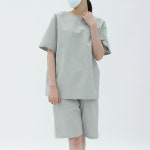 굿유 5부 스냅 오픈 탄탄한 검진복 상의 어깨 수술 한의원 정형 신경 외과 내과 환자복 치료복 : Good.U 굿유