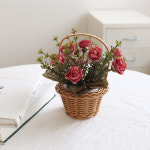 라탄스타일 초미니 바구니 시즌상품 프리저브드 대나무 원예수업 꽃바구니 만들기 수업 재료 화분 달리베리 : 달리베리