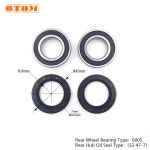 OTOM 오토바이 프론트 리어 휠 허브 오일 씰 베어링 세트 KTM EXC SX XCF MXC SMR Husaberg Husqvarna TE FC FE 125 250 350 53... 