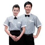 식당 음식점 카페 레스토랑 홀서빙 와이셔츠 유니폼 근무복 상의 : 올가운