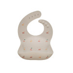 무쉬 자기주도 이유식 실리콘 아기 턱받이 체리 : WOORIDA