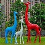 기린 조각상 정원 아트 장식 세라믹 호수 공원 아파트 스몰 화이트 165CM : 제이월드비지니스