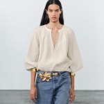 ZARA 자라 지퍼 블라우스 ZW COLLECTION 4437/249 : 해크니