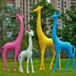기린 조각상 정원 아트 장식 세라믹 호수 공원 아파트 스몰 화이트 165CM : 제이월드비지니스