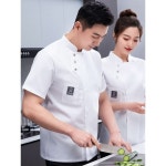 쉐프복 유니폼 조리복 주방 반팔 조리사복 일식 호텔 레스토랑 긴팔 조리사 여름 이자카야 반소매블랙상의 M165 : 삼블신