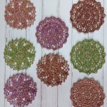 아이스음료에 잘어울리는 레이스 손뜨개 컵받침 뜨개티코스터 패브릭코스터 : 몽몽팔방