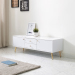 골드 다리 인테리어 높은 텔레비다이 티브받침대 넓은 틈새 공간활용 안방 거실 화이트 오크 그레이 TV 장식장 선반 다이 티비장 와이드 도어... 