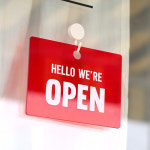 OPEN CLOSED 오픈클로즈 팻말 안내판 안내 표지판 : 디자인스튜디오투명