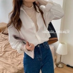 웰컴투 삼달리 8회 신혜선 조삼달 셔츠 연 보라 블라우스 봄 가을 패션 빅사이즈 오버핏 여성 기본 베이직 코디 면 코튼 여자 : 슈가팡