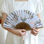 접이 부채(화훼도 배꽃) 국립박물관 뮷즈 굿즈 선물용 국립중앙박물관 : 국립박물관 뮤지엄샵