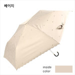 nifty colors 니프티컬러스 라인 플라워 미니 양산 자외선차단 접이식 우양산 양우산 : 도쿄락