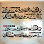 카라반 캠핑카 대형라인 스티커 감성카라반 데칼포인트 : 나희파파