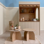 유아 원목 테이블 좌식테이블 원형 책상 : 더그루공방