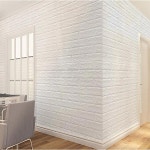 단열 폼 블럭 시트지 화이트 벽돌 시트지 벽에 붙이는 시트지 : THE IN THING