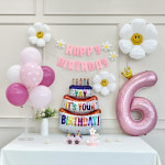 왕관숫자풍선 대 핑크 9 생일파티 기념일이벤트 : 연지마켓19