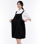 (대형빅사이즈) 블랙엉덩이덮는 X형 홀서빙앞치마 카페 식당앞치마 : 올리브가운