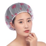 두꺼운 성인 숙녀 샴푸 캡, 신상 유행 및 내구성, 방수 샤워 캡, 욕실 샤워 용품, 재사 : 이비엔즈컴퍼니