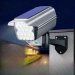 모형 감시 카메라 외부용cctv 태양광 led 조명 방범용 리모컨형 B모델(3단계) : 조군통통마켓