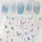 오로라 물결 나비네일 스티커 (ms409)  : 바로그뷰티