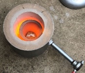 용해로 주괴 고온용해 철 소형 금은 구리 공예 용광로 금속 : 셀러케이스토어