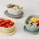 [실리샵] 국산 실리콘 손잡이 접이식 용기 600ml : SILISHOP