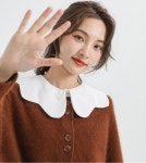 물결 라인 레이어드 넥케이프 페이크 카라 이너셔츠 : 빌딩숍