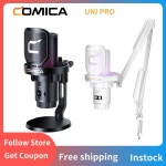 COMICA UNI PRO 무선 USB 게임용 마이크, RGB 조명 콘덴서 PC 노트북 스마트폰용 노이즈 캔슬링 : 태창엠알오3