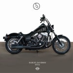 HARLEY DAVIDSON DYNA No.1 FLAME (tank) 스믈크루 불꽃데칼 할리 다이나 : 스믈크루
