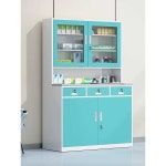 병원 철제 수납장 약국 스텐 캐비닛 연구실 관물대 A 철제 블루 가로85x높이180x폭50cm : 빅토리월드