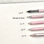 블랙 G 펜 5mm 젤펜 pl 젤 볼포인트 F7459 세트 학교 0 잉크 사무실 컬러 멋진 : 데이지11