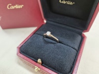 까르띠에 CRN4743600 솔리테어1895 핑크골드 0.31ct 54호 : 중고명품레오