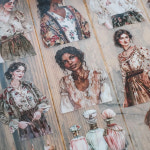 London Gifties 마스킹 테이프 Antique elegant girls 3D Gloss PET 10m LG 285(cut) : 톤페이퍼