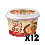 김치쏭쏭칼국수 큰컵 즉석간편조리 168g x 12개 1박스 : 블리스원샵