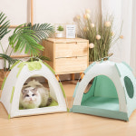 도그웨그 청량클로버 텐트 하우스 고양이 숨숨집 강아지 실내 집 : 도그웨그