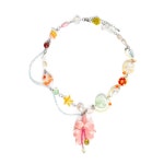 [단 하나] 트로피컬 플라워 목걸이 tropical flower necklace (coral) : 마스마스MarsMars