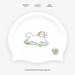 나이브다이브 멜론빵군의 위기 귀여운 고양이 거북이 수모 제작수모 실리콘 수영모자 : 나이브다이브