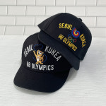 서울 코리아 볼캡 호돌이 오륜기 레트로 자수 남녀공용 야구모자 : capjoa