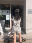 디벨 펀칭 레이스 프릴 밴딩 A라인 미니 숏팬츠 트레이닝 츄리닝 반바지 발레코어룩 : 무드먼트 moodment