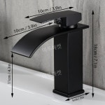 1pc 닦았 검은 폭포 오르네 욕실 수도꼭지  따뜻한 것과 차가운 WaterHandle 선박 싱크 Rv 화장실 분지 믹서 탭 : 마루마켓8989