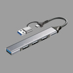 USB 3.0 4포트 C타입 허브 / PC 노트북 맥북 충전 멀티허브 확장 분배기 : 주식회사지엔이테크