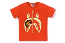 [베이프정품] 키즈 반팔티 글로우 인더 다크 마일로 샤크 티 BAPE GLOW IN THE DARK MILO SHARK TEE : 재팬베이프스토어