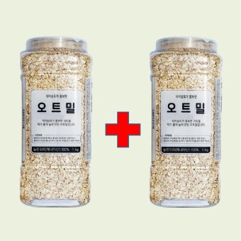 1+1 100% 압착 귀리 오트밀 납작 눌린 오버나이트 오나오 oatmeal 아침식사대용 오트밀밥 포리지 아기 이유식 쉐이크 또띠아 가루 죽 퀵...