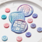 실링왁스 비즈 씰링 왁스씰 대용량 100알 플라워 오로라믹스 : 헤음