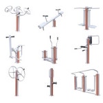 공원 야외 운동기구 여러가지 세트 공공 광장 관공서 공공기관 아파트 : KD인터네셔널